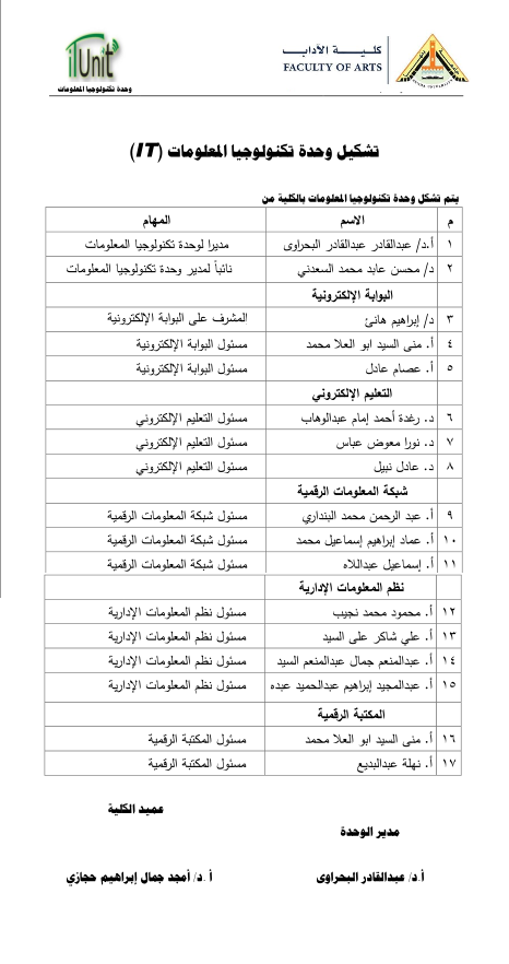 it فريق عمل وحدة