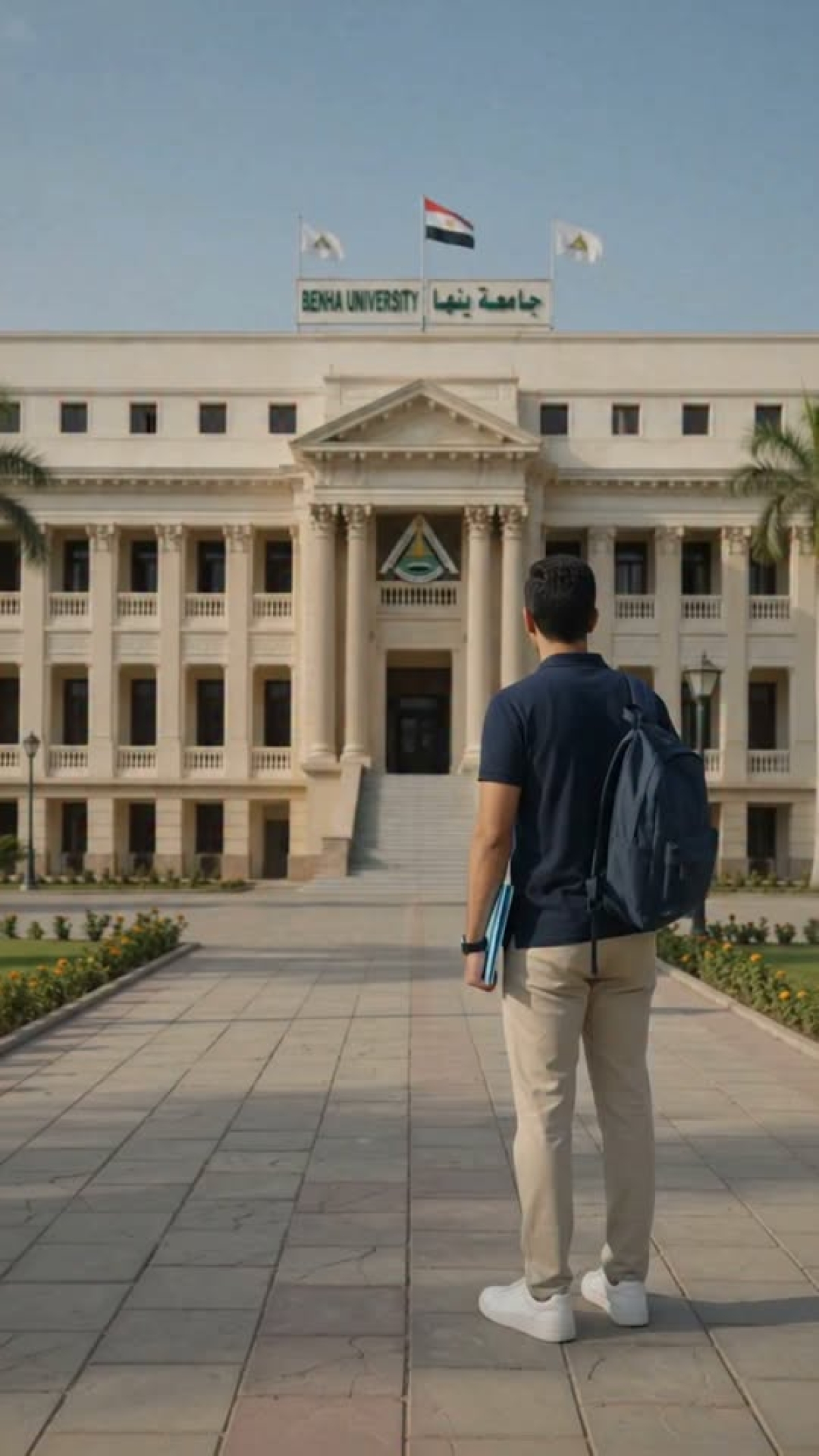 ? أبناؤنا وبناتنا الطلاب الجدد، أهلاً بكم في جامعة بنها.. بداية جديدة لمستقبل مليء بالنجاح